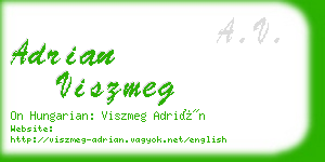 adrian viszmeg business card